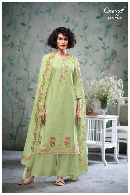 Ganga cirel 4473 Fancy dress materials in Pune